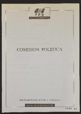 Comisión Política Sexto Consejo Nacional de Partido Por la Democracia. Boletín