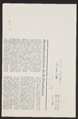 Carpeta que contiene recortes de prensa de 01 de octubre a 25 de noviembre de 1990 relativa a Ric...