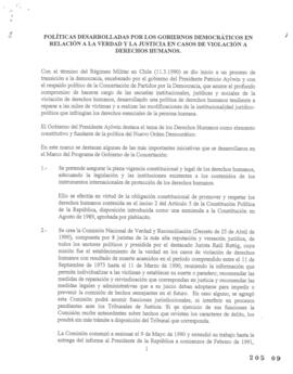 Políticas Desarrolladas por los Gobiernos Democráticos en relación a la Verdad y la Justicia en C...