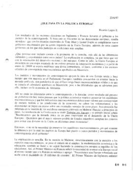 Qué pasa en la Política Europea? Discurso de Ricardo Lagos