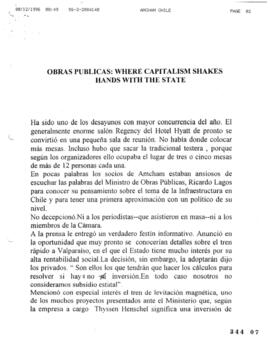 Obras Públicas: donde capitalismo se da la mano con el Estado