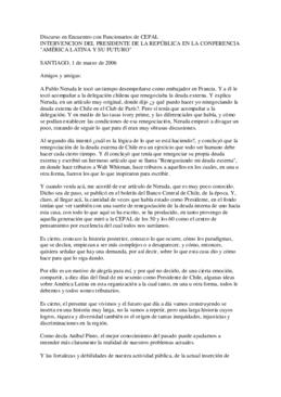 Discurso en encuentro con funcionarios de CEPAL