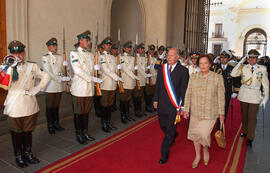 Despedida del Presidente de la República del Palacio de la Moneda