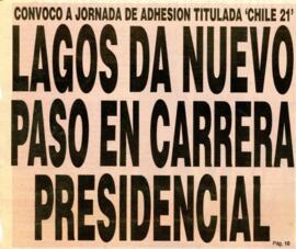 Lagos da forma a su candidatura. Artículo de prensa