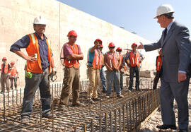 Visita a obras de construcción de la Autopista Central