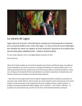 La vocera de Lagos. Entrevista