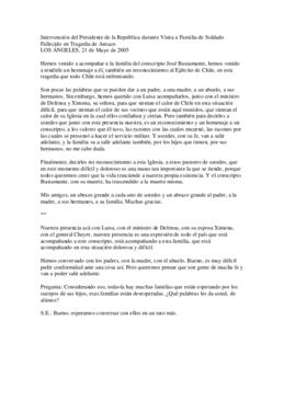 Intervención del Presidente de la República durante Visita a Familia de Soldado Fallecido en Trag...