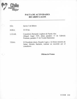 Pauta de Actividades de Ricardo Lagos