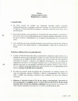 Minuta Amenazas para el Cobre: Regulaciones y Sustitutos