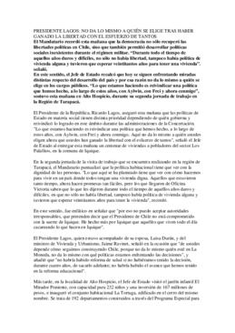 Conjunto habitacional los Palafitos y entrega subsidios fondos concursables vivienda - Iquique