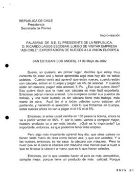 Palabras de S.E. el Presidente de la República, Ricardo Lagos Escobar, luego de Visitar Empresa A...