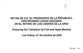 Notas para Intervención del Presidente de la República en Retiro de Líderes Apec, México