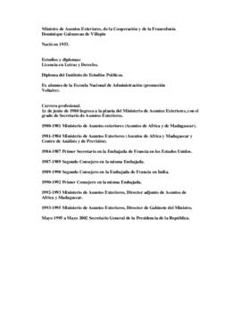 Audiencia con ministro de asuntos exteriores de Francia