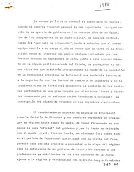 Documento de Trabajo relativo al Ambiente Previo al Plebiscito de 1988 al Interior del Gobierno M...