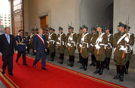 Presidente Lagos Regresa al Palacio de La Moneda Desde Parque O¦Higgins