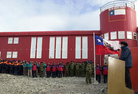 Inauguración de las obras de remodelación de la Base Antártica, Bernardo O"Higgins