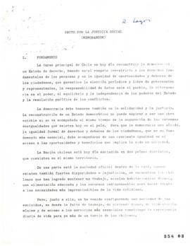 Propuesta de Pacto por la Justicia Social