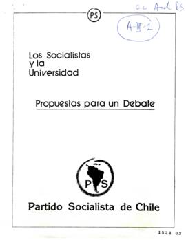 Propuesta para Debate Los Socialistas y Universidad