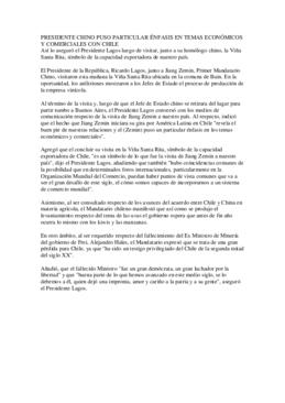 Visita Viña Santa Rita con Presidente de China