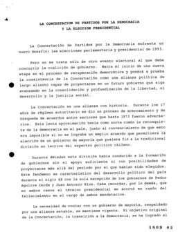 La Concertación de Partidos por la Democracia y La Elección Presidencial