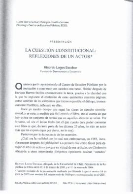 La cuestión constitucional: Reflexiones de un actor