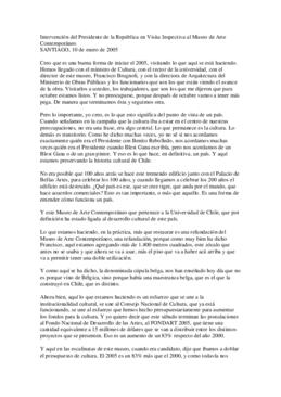 Intervención del Presidente de la República en Visita Inspectiva al Museo de Arte Contemporáneo