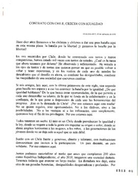Contrato con Chile, crecer con igualdad. Discurso de Ricardo Lagos en Curanilahue