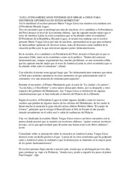 Reunión con el escritor Mario Vargas Llosa