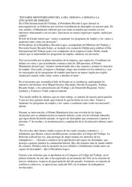 Acto de conmemoración del 1º de Mayo