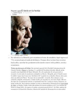 Ricardo Lagos: El dedo en la herida. Entrevista