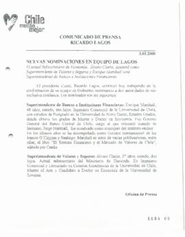 Nueve nominaciones en equipo de Lagos. Comunicado de Prensa