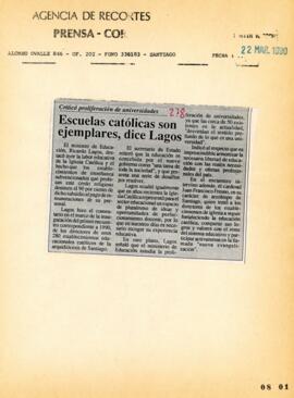 Artículos de prensa publicados entre el 22 y el 26 de marzo de 1990 relativos a actividades del M...