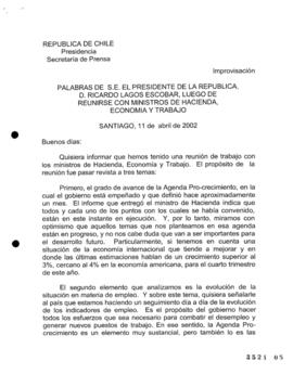 Palabras del Presidente de la República luego de Reunirse con Ministros de Hacienda Economía y Tr...