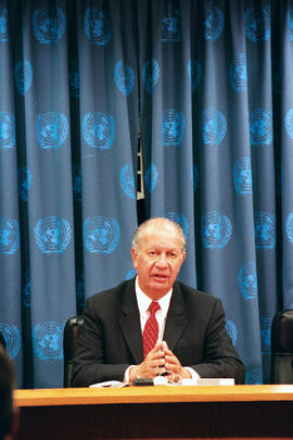 Conferencia prensa en la ONU