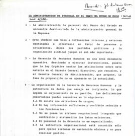 Minuta La Administración de Personal en el Banco del Estado de Chile Situación Actual