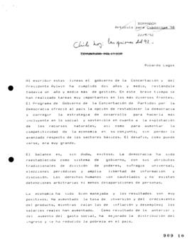 Chile Hoy: Las Opciones del 93. Artículo