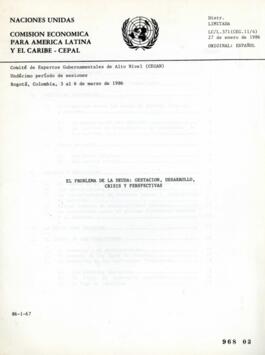 El Problema de La Deuda: Gestación Desarrollo Crisis y Perspectivas