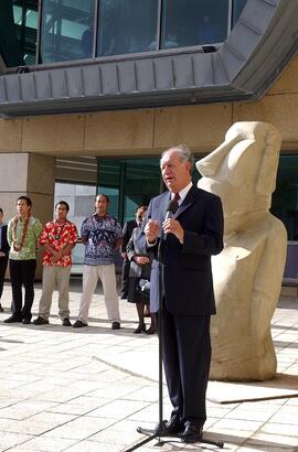 Ceremonia de Entrega de un Moai a la ciudad de Wellington