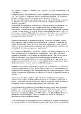 Visita a jóvenes del Proyecto Mediaguas en el 2000