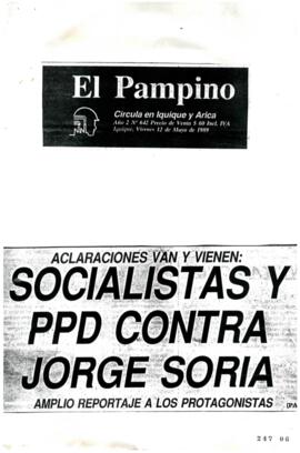 Socialistas y PPD contra Jorge Soria. Artículo de Prensa