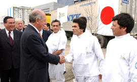 Ceremonia de exportación de carne bovina a Japón e Israel