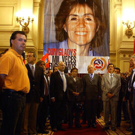 Velatorio de la Presidenta del Partido Comunista de Chile Gladys Marín