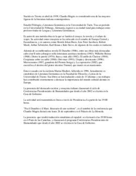 Biografía Magris