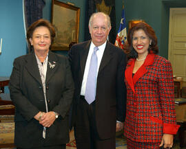 Presidente Ricardo Lagos con Primera Dama de República Dominicana