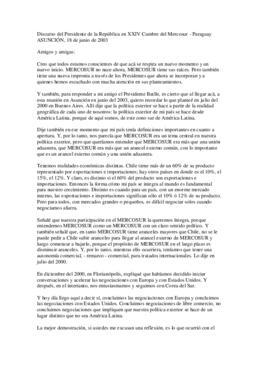 Discurso del Presidente de la República en XXIV Cumbre del Mercosur - Paraguay