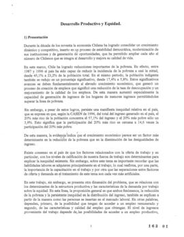 Desarrollo Productivo y Equidad. Documento de trabajo