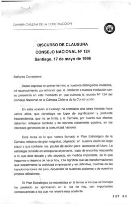 Discurso de Clausura Consejo Nacional 124° de Cámara Chilena de la Construcción