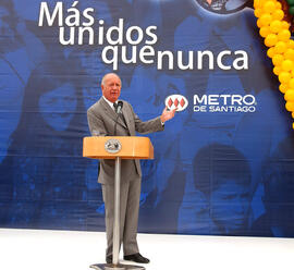 Presidente de la República en Inauguración Segundo Tramo Linea 4 del Metro