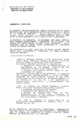 Barrio Civico. Minuta con descripción de proyecto