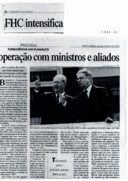 Artículos de Prensa relativo a Visita de Presidente Ricardo Lagos a Brasilia